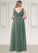 Kiley A-Line Pleated Chiffon Floor-Length Dress SJSP0019658