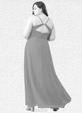 Ellie A-Line Pleated Chiffon Floor-Length Dress SJSP0019673