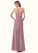 Lizeth A-Line Side Slit Chiffon Floor-Length Dress SJSP0019651