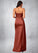 Miah A-Line One Shoulder Stretch Satin Floor-Length Dress SJSP0019623