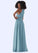 Elise A-Line Pleated Chiffon Floor-Length Junior Bridesmaid Dress SJSP0019988
