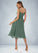 Barbara A-Line Chiffon Tea-Length Dress SJSP0019628