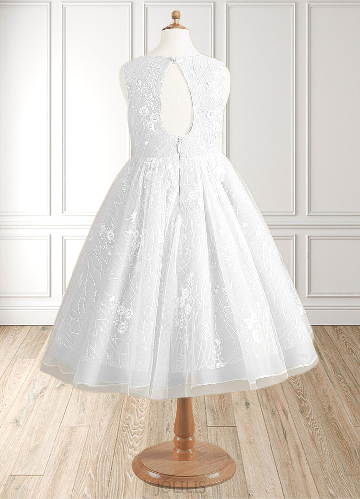 Audrey Ball-Gown Lace Tulle Tea-Length Dress SJSP0020159