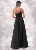 Vivienne A-Line One Shoulder Chiffon Floor-Length Dress SJSP0019659