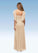Grace A-Line Ruched Mesh Floor-Length Dress SJSP0019922