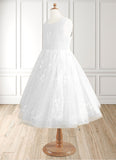 Audrey Ball-Gown Lace Tulle Tea-Length Dress SJSP0020159