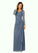 Deanna A-Line Pleated Tulle Floor-Length Dress SJSP0019917