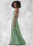 Victoria A-Line Bow Chiffon Floor-Length Junior Bridesmaid Dress SJSP0020013