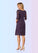 Mattie Sheath Lace Chiffon Knee-Length Dress SJSP0019901