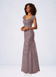 Harper Mermaid Sequins Tulle Floor-Length Dress SJSP0019857