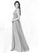 Destiny A-Line Lace Chiffon Floor-Length Dress SJSP0019645