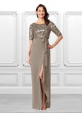 Saniya Sheath Lace Floor-Length Dress SJSP0019937