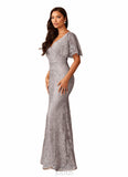 Lorelai Mermaid Lace Floor-Length Dress SJSP0019924