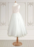 Cora Ball-Gown Pleated Tulle Ankle-Length Dress SJSP0020146