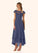 Mia Lace Pleated Chiffon Asymmetrical Dress SJSP0019840
