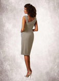 Vivienne Sheath Stretch Crepe Knee-Length Dress SJSP0019843