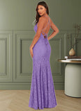 Kianna Mermaid Lace Floor-Length Dress SJSP0019748