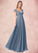 Briana A-Line Pleated Chiffon Floor-Length Dress SJSP0019764
