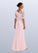 Journey A-Line Lace Chiffon Floor-Length Dress SJSP0019831