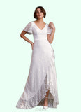 Kyleigh A-Line Lace Floor-Length Dress SJSP0020046