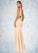 Jade Sheath Pleated Stretch Crepe Floor-Length Dress SJSP0019708