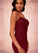 Jazlyn Sheath Pleated Mesh Floor-Length Dress SJSP0019793