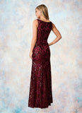 Micah Mermaid Sequins Floor-Length Dress SJSP0019942