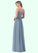 Taylor A-Line Pleated Chiffon Floor-Length Dress SJSP0019753