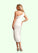 Charity Sheath One Shoulder Stretch Satin Asymmetrical Dress SJSP0020089