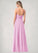 Nola A-Line Lace Chiffon Floor-Length Dress SJSP0019718