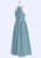 Elise A-Line Pleated Chiffon Floor-Length Junior Bridesmaid Dress SJSP0019988