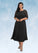 Nancy A-Line Lace Chiffon Tea-Length Dress SJSP0019847