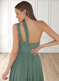 Danica A-Line One Shoulder Chiffon Floor-Length Dress SJSP0019608