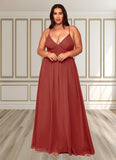 Azaria A-Line Chiffon Floor-Length Dress SJSP0019606