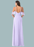 Tess A-Line Ruched Chiffon Floor-Length Dress SJSP0019684