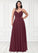 Eliana A-Line Lace Chiffon Floor-Length Dress SJSP0019641