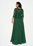 Neveah A-Line Sequins Lace Floor-Length Dress SJSP0019891