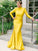 Ruby Sheath/Column Jersey Ruched High Neck Long Sleeves Sweep/Brush Train Mother of the Bride Dresses SJSP0020435