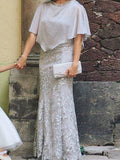 Jade Sheath/Column Lace Scoop Sleeveless Floor-Length Mother of the Bride Dresses SJSP0020283