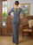 Logan Sheath/Column Jersey Lace V-neck 3/4 Sleeves Floor-Length Mother of the Bride Dresses SJSP0020332