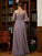 Joyce A-Line/Princess Chiffon Applique Off-the-Shoulder 3/4 Sleeves Floor-Length Mother of the Bride Dresses SJSP0020308