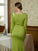 Patricia Sheath/Column Jersey Ruched Scoop Long Sleeves Floor-Length Mother of the Bride Dresses SJSP0020352