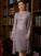 Erin Sheath/Column Chiffon Lace Scoop Short Sleeves Knee-Length Mother of the Bride Dresses SJSP0020316
