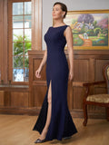 Lisa Sheath/Column Stretch Crepe Scoop Sleeveless Floor-Length Mother of the Bride Dresses SJSP0020361