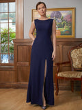 Lisa Sheath/Column Stretch Crepe Scoop Sleeveless Floor-Length Mother of the Bride Dresses SJSP0020361