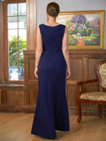 Lisa Sheath/Column Stretch Crepe Scoop Sleeveless Floor-Length Mother of the Bride Dresses SJSP0020361