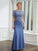 Patsy Sheath/Column Chiffon Applique Bateau Short Sleeves Floor-Length Mother of the Bride Dresses SJSP0020272