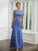 Patsy Sheath/Column Chiffon Applique Bateau Short Sleeves Floor-Length Mother of the Bride Dresses SJSP0020272