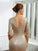 Ally Sheath/Column Sequins Ruched 1/2 Sleeves Sweep/Brush Train Mother of the Bride Dresses SJSP0020248