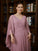 Sadie A-Line/Princess Chiffon Ruched V-neck 3/4 Sleeves Floor-Length Mother of the Bride Dresses SJSP0020251